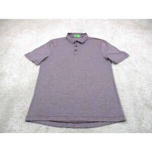 Lululemon Evolution Short Sleeve Polo Shirt Mens Medium M Red Golf Lightweight *